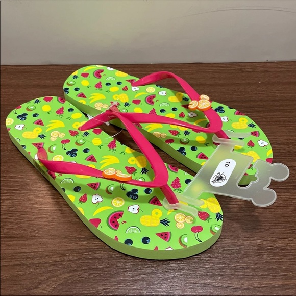 New Disney Park Fruity Print Flip Flops - Picture 6 of 6